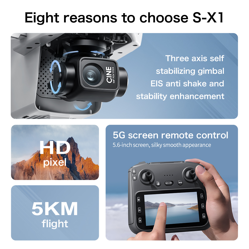 S-X1 MAX GPS Drone with 3-Axis - đánh giá và giá Drone Surveying